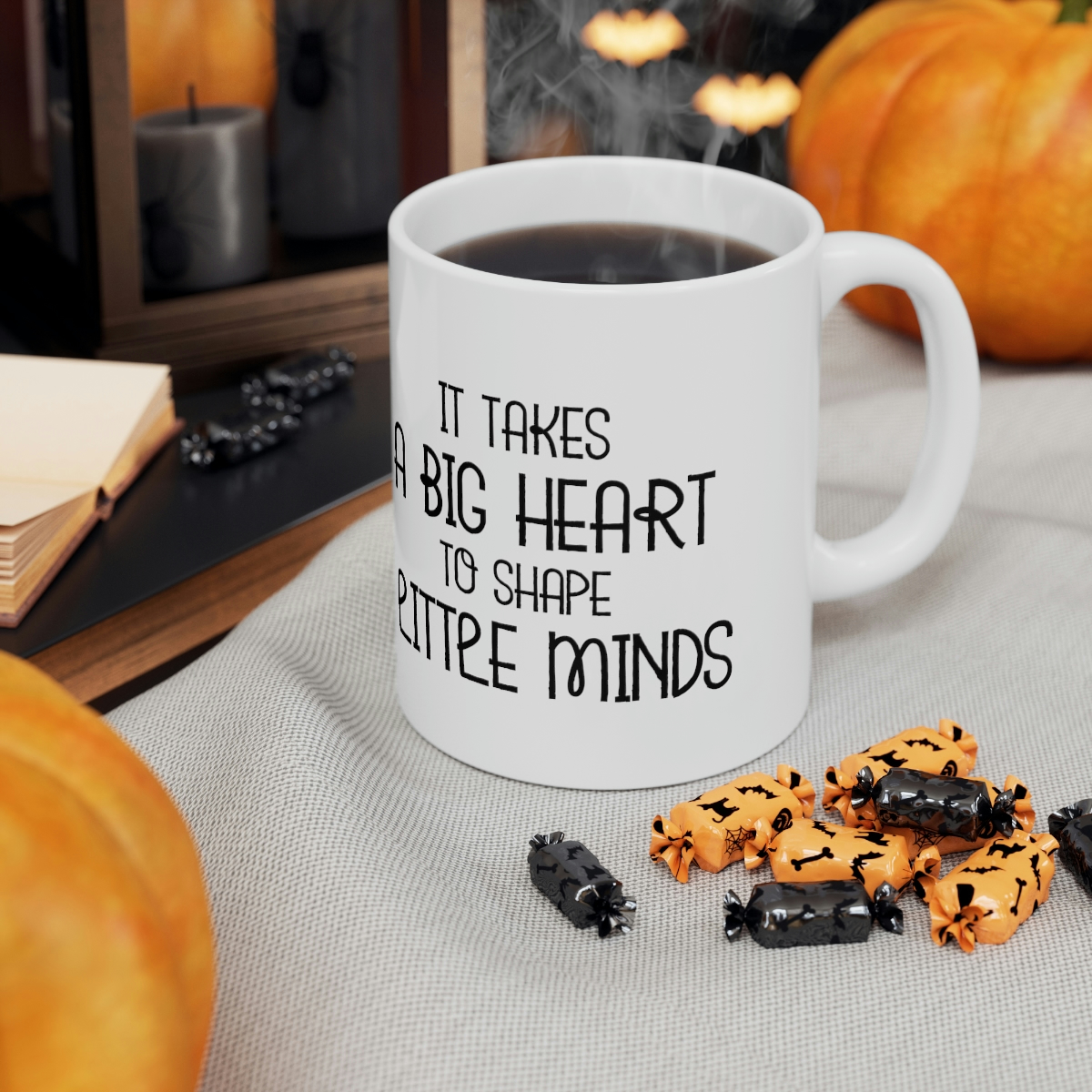 It Takes a Big Heart to Shape Little Minds Travel Coffee Mug, Coffee T –  614VinylLLC